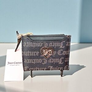 Juicy Couture Black Snap Wallet With Removable Card Holder New With Tags
